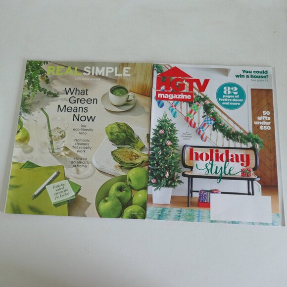 3 issues assorted magazines Martha Stewart, HGTV, Real Simple - Picture 2 of 3